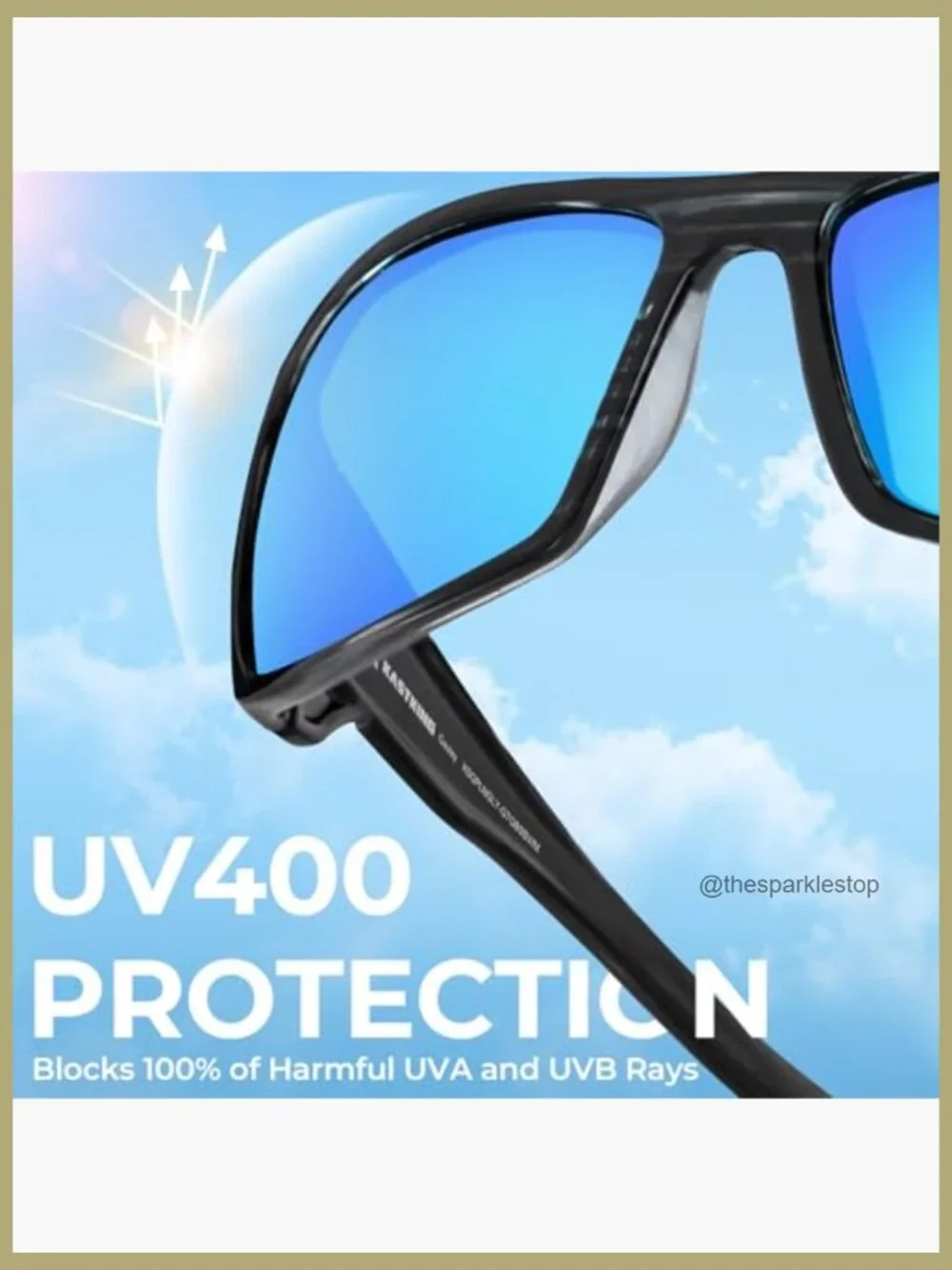 Polarized Sport Sunglasses with PuriVex Lens Coating Wrap Design UV 400
